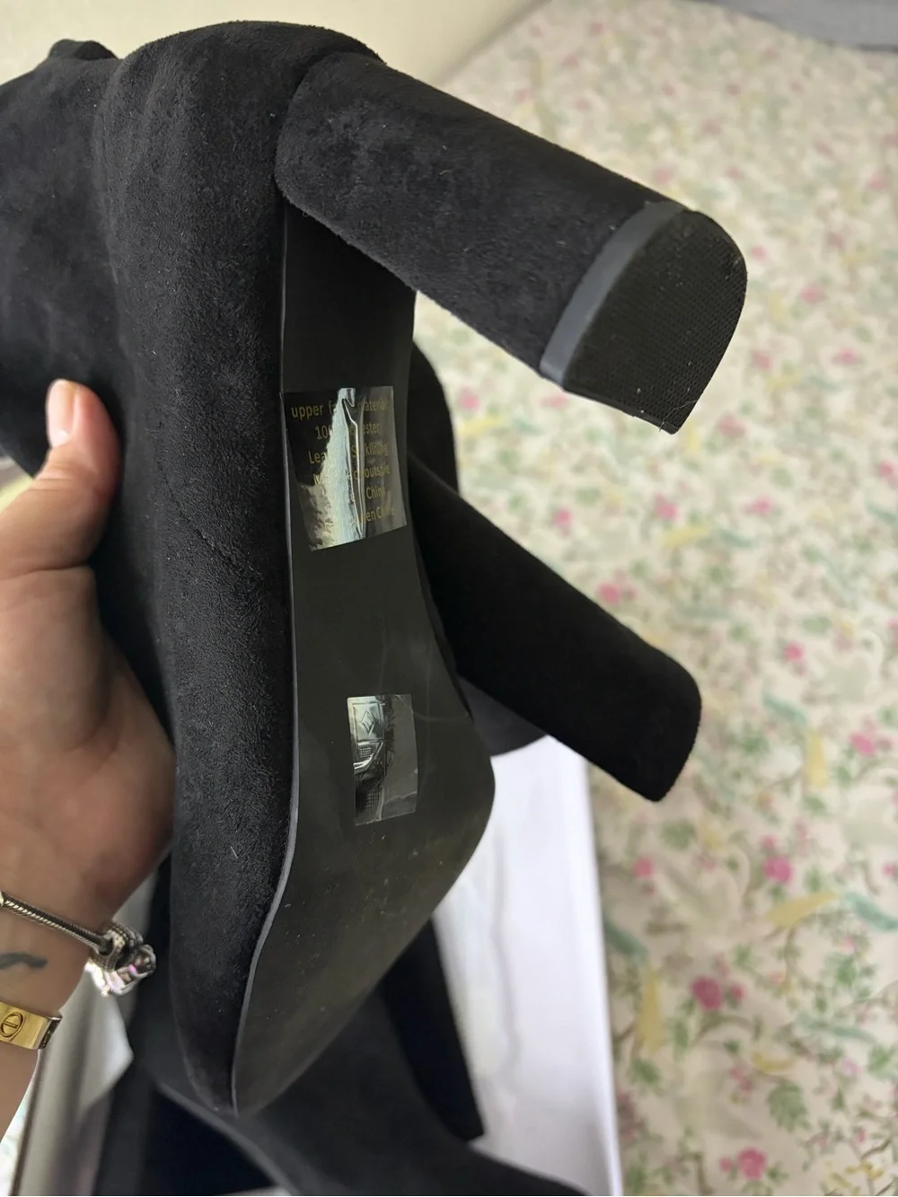 Jeffrey Campbell Black Over-the-Knee Suede Block Heel Boots